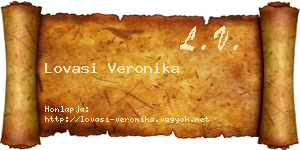 Lovasi Veronika névjegykártya